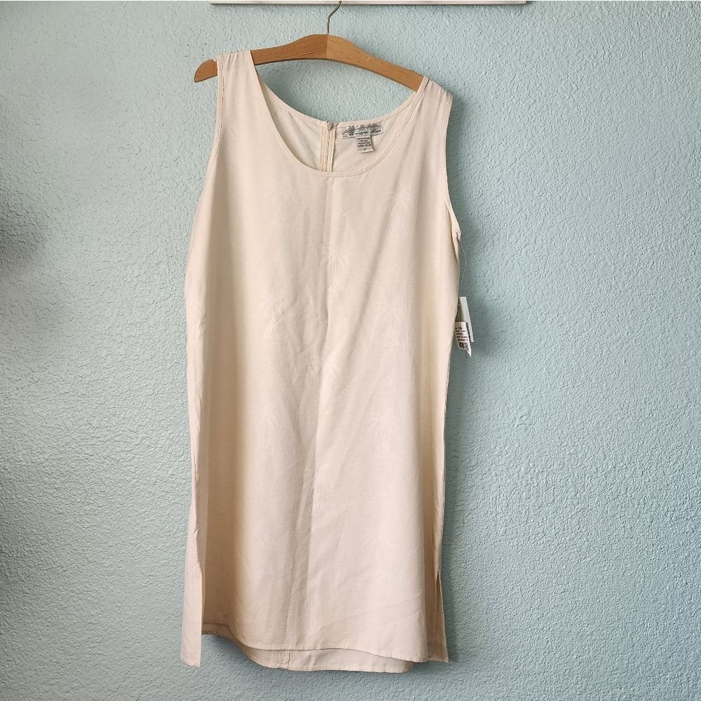 Pineapple Moon 100% silk boxi sleeveless tunic dress